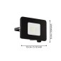 Preview: EGLO LED Außenwandleuchte IP65 13cm schwarz 5000K Faedo 3, ohne Sensor, 97456
