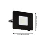 Preview: EGLO LED Außenwandleuchte IP65 17,5cm 3400lm 5000K Faedo 3, ohne Sensor, 97457