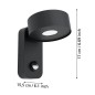 Preview: EGLO LED Außen Wandlampe Palosco, IP44, Sensor, 360lm, 3000K, 98738