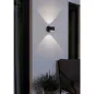 Preview: EGLO LED Außen-Wandlampe Treviolo, 2x2,2 W, Aluguss Anthrazit, 8,5 x 9 cm, 1387957