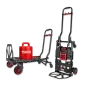 Preview: WALTER 2-in-1 Transportwagen & Transportkarre – 150 kg Tragkraft, ausziehbarer Griff, klappbar 613494