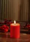 Preview: Schlaraffenland 3D LED Kerze NOVITA rot D7,5 H10 cm, Echtwachs, 11840