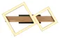Preview: Globo Deckenleuchte DUSTIN, schwarz, 48x30x10cm, Metall, 67288D