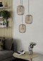 Preview: EGLO Pendellampe Romazzina, 3-flammige Pendelleuchte, E27, Ø46cm, beige, Metall, 900687