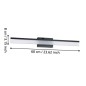 Preview: EGLO LED Wandleuchte Palmital, Bad-Spiegellampe, IP44,59,5cm, 1350lm, Schwarz, 900845