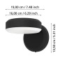 Preview: EGLO LED Außen Wandlampe Fornaci, IP54, 16cm, 960lm, 3000K, 900673