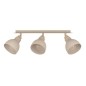 Preview: EGLO Deckenstrahler Arrecife, E27, 74,5x14,5cm, 3-flammig, Metall, beige, 900713