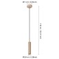Preview: EGLO LED Hängelampe Caminia, GU10, Ø6cm, beige, Metall, 901151