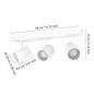 Preview: EGLO Deckenlampe 3-flammig Consuma 1, GU10, IP44, 40x8cm, 901963