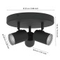 Preview: EGLO Deckenlampe 3-flammig Consuma 1, GU10, IP44, Ø25cm, 901965