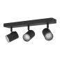 Preview: EGLO Deckenlampe 3-flammig Consuma, GU10, IP44, 40x8cm, schwarz, 901966