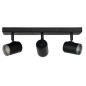 Preview: EGLO Deckenlampe 3-flammig Consuma, GU10, IP44, 40x8cm, schwarz, 901966