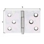Preview: Alberts Scharnier, Breit: Stahl roh, sendzimirverzinkt 40x58mm 346478