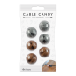 Preview: MLINE Cable Candy, Kabelhalter und Kabelführung, Beans, grau/braun, CC020