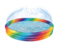 Preview: Happy People Rainbow 3-Ring-Pool, 150 x 24 cm, mit Sprinklerfunktion, 77421