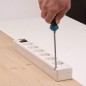Preview: Bremounta Steckdosenleiste 6-fach mit Schalter, 3m Kabel, weiß, 1150650326