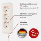 Preview: Brennenstuhl Eco-Line, Steckdosenleiste 3-fach mit erhöhtem Berührungsschutz und 5m Kabel weiß, 1158610050