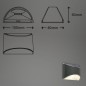 Preview: BRILONER – Solar LED Wandleuchte, 10 cm, anthrazit, 3133015