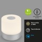 Preview: BRILONER LED Akku-Tischleuchte, 7 cm, Touch, USB-C, 2W, 150lm, chrom-matt, 7461014