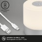 Preview: BRILONER LED Akku-Tischleuchte, 7 cm, Touch, USB-C, 2W, 150lm, chrom-matt, 7461014