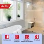 Preview: d-c-fix Fensterfolie static Milky, 90 cm x 1,5 m, selbstklebende blickdichte Sichtschutzfolie, F3385031