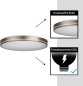 Preview: EGLO LED Deckenleuchte Orotava, dimmbare Deckenlampe mit Fernbedienung, DM 39,5 cm, Mokka/Weiß, 75707