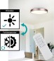 Preview: EGLO LED Deckenleuchte Orotava, dimmbare Deckenlampe mit Fernbedienung, DM 39,5 cm, Mokka/Weiß, 75707