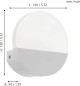 Preview: EGLO LED Wandlampe Metrass 1, Wandbeleuchtung für Innen aus Aluminium und satiniertem Kunststoff, warmweiß, 96039