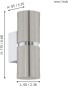 Preview: EGLO LED Wandlampe Passa, Wandstrahler innen aus Metall in Nickel-Matt und Chrom, 96261
