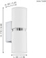 Preview: EGLO LED Wandlampe Passa, Wandstrahler innen aus Metall in Weiß und Chrom, 95368