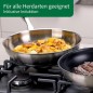 Preview: Fackelmann Chefkoch Bratpfanne München Ø24 cm mit Wabenboden – aus hochwertigem Edelstahl, 23369