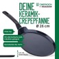Preview: Fackelmann Chefkoch Crepe-Pfanne, Ø26 cm, Bielefeld mit Keramik-Antihaft-Beschichtung, 23367