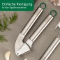 Preview: Fackelmann Chefkoch Premium Knoblauchpresse aus hochwertigem Edelstahl, 23331
