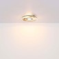 Preview: Globo Deckenlampe Deckenleuchte Wohnzimmerlampe Holzoptik Kristalle LED D 40,5 cm 67323-24
