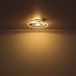 Preview: Globo Deckenlampe Deckenleuchte Wohnzimmerlampe Holzoptik Kristalle LED D 40,5 cm 67323-24
