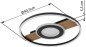 Preview: Globo Deckenlampe Deckenleuchte Wohnzimmerlampe Holzoptik Kristalle LED D 40,5 cm 67323-24