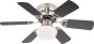 Preview: GLOBO Deckenventilator, 3 Geschwindigkeitsstufen, Flügel wendbar, exkl. E27, DxH 76 x 28 cm, 0307