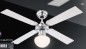 Preview: GLOBO Deckenventilator Chrom , E27, 3 Stufen, silberfarben/Weiß, 0330