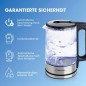 Preview: GOURMETmaxx Glas-Wasserkocher 1,7 Liter mit integrierter Beleuchtung, Edelstahl / Glas, 12053