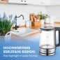 Preview: GOURMETmaxx Glas-Wasserkocher 1,7 Liter mit integrierter Beleuchtung, Edelstahl / Glas, 12053