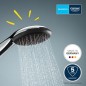 Preview: GROHE Handbrause Vitalio Start 110, Ø 11 cm, 1 Strahlart, wassersparend, chromfarben, 26720001