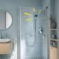 Preview: GROHE Handbrause Vitalio Start 110, Ø 11 cm, 1 Strahlart, wassersparend, chromfarben, 26720001