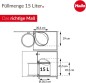 Preview: Hailo Compact-Box M Einbau Mülleimer, 15 Liter, für Schranktüren ab 40cm Breite, Edelstahl, 3555-101