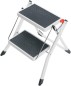 Preview: Hailo MK60 Mini Stahl-Trittleiter | 2 große Stufen mit Anti-Rutsch-Matten bis 150kg, 4310001