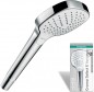 Preview: hansgrohe Duschkopf Croma Select E (Regendusche, 3 Strahlarten) weiß/chrom (Vario) 531029