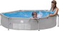 Preview: Happy People Stahlramen-Pool, 240x51 cm, rund, grau, 77518