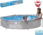 Preview: Happy People Stahlramen-Pool, 240x51 cm, rund, grau, 77518