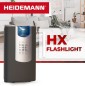 Preview: Heidemann Funkgong Set HX Flashlight (anthrazit, max. Reichweite 200 m, Lautstärke 4-stufig einstellbar bis 90 dB 8 Melodien einstellbar, Klingel, inkl. Sender + Empfänger, Türklingel) 70825 Anthrazit Funkgong Set HX Flashlight 70825