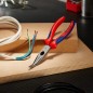 Preview: KNIPEX Flachrundzange mit Schneide (Storchschnabelzange), 200 mm, 2622200