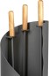 Preview: Lienbacher Kaminbesteck, 3-teilig, 64 cm, anthrazit beschichtet, Holzgriffe, 21.02.711.2